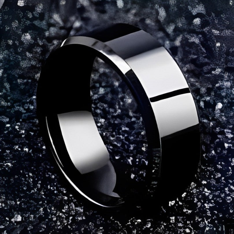 Pack of 2 Titanium Shiny Band Challa & Ring